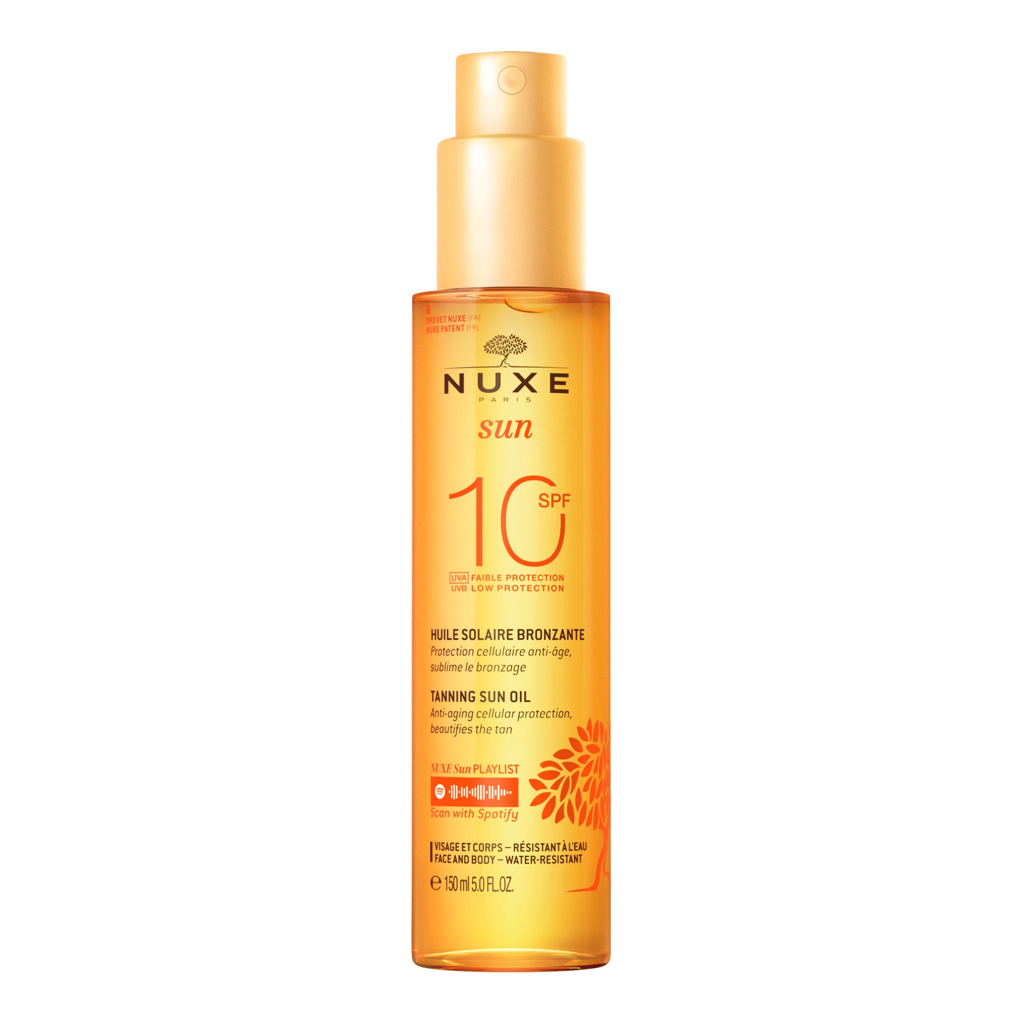 Tanning Sun Oil Low Protection SPF10 face and body