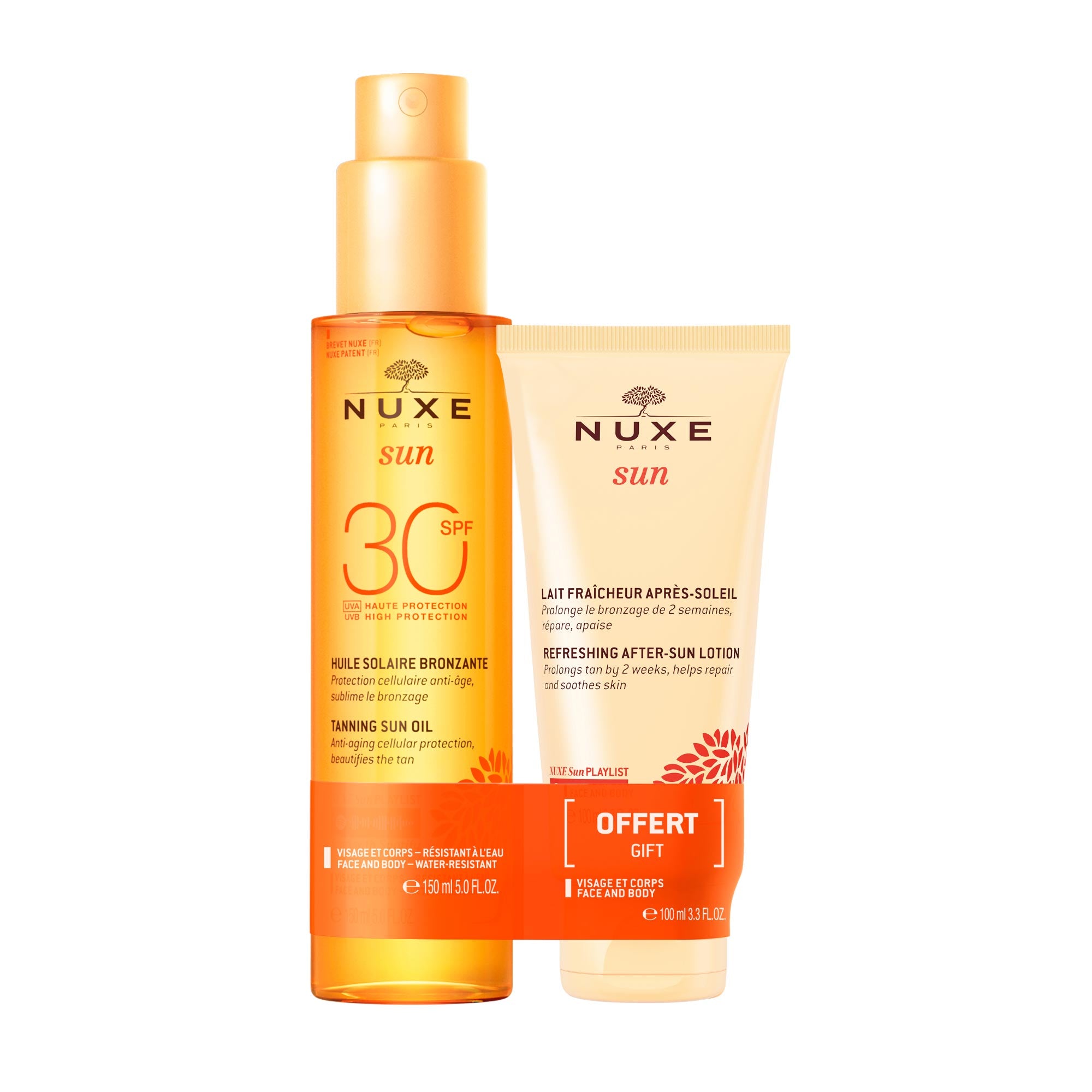 Duo Tanning Sun Oil High Protection SPF30 Face and Body and Free Refreshing After-Sun Lotion Face and Body 100ml