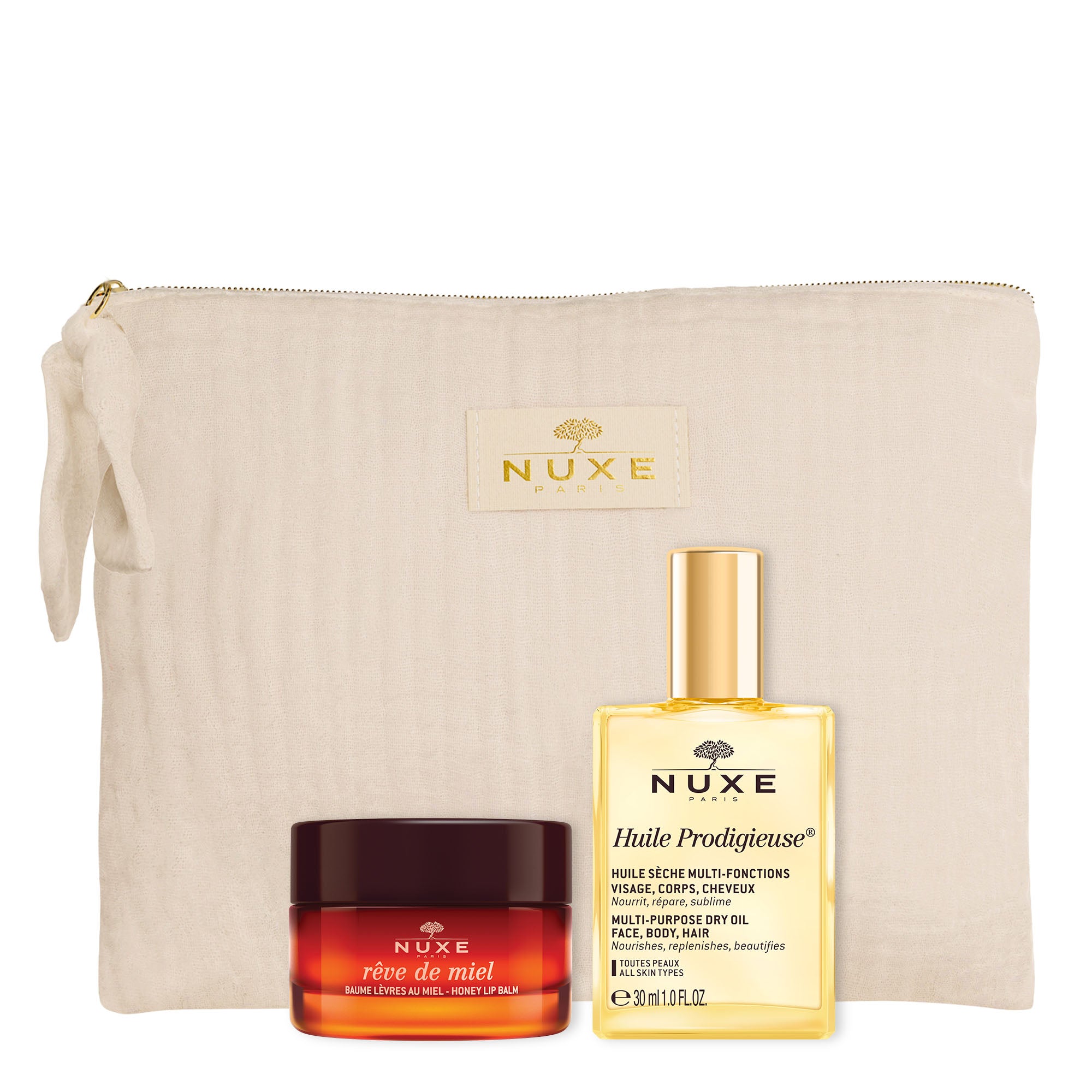 Iconic Duo, Huile Prodigieuse® and Lip Balm